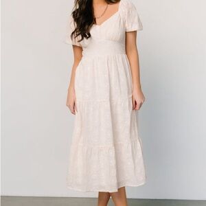 Mildred Embroidered Midi Dress | Vintage Cream - Size M